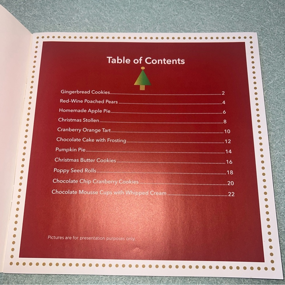 Holiday Baking Cookbook - Red and White - Picture 3 of 6